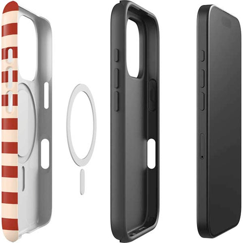 Neutral Stripes iPhone 16 Pro Magsafe Impact Case